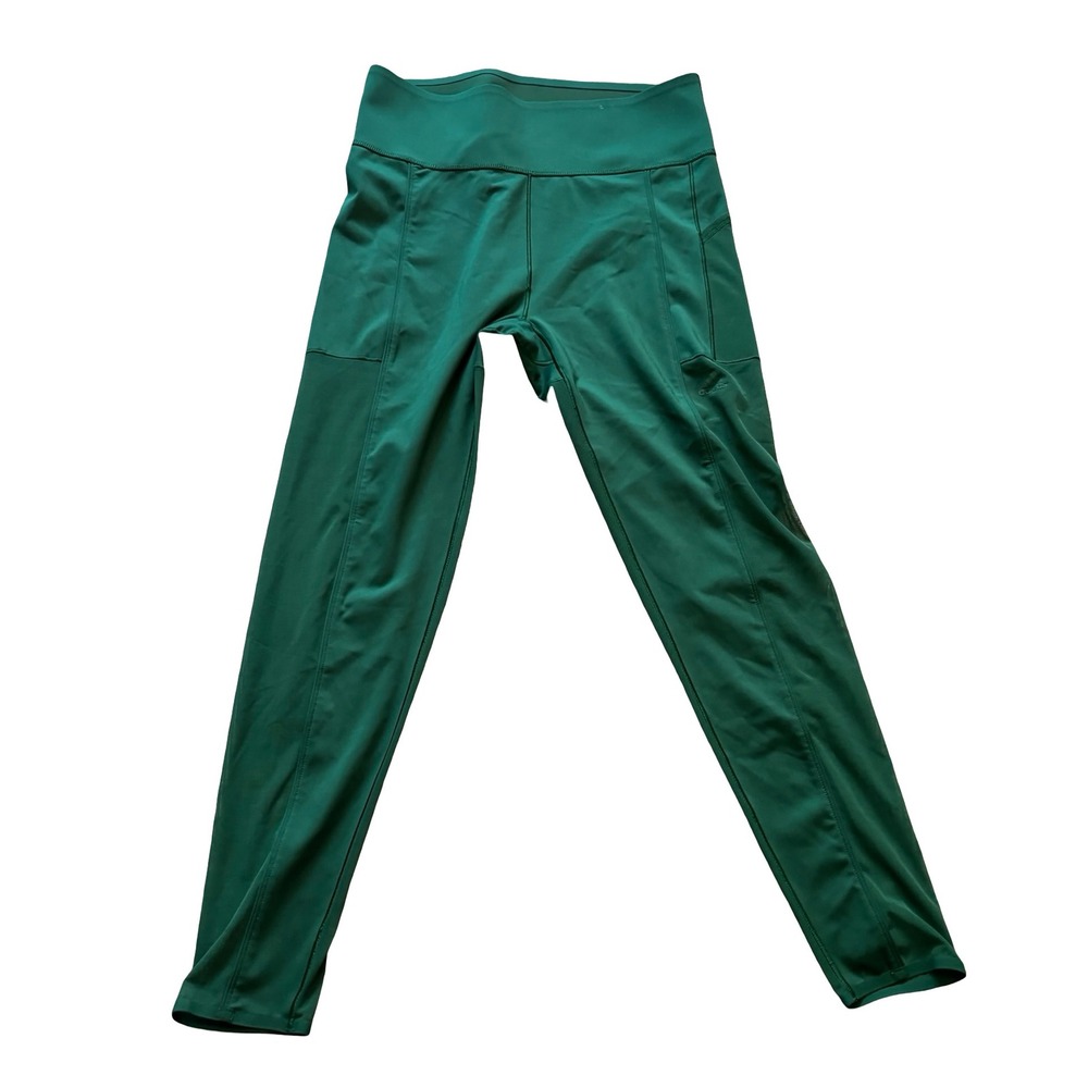 Adidas x Ivy Park Womens Emerald Green Cropped Mesh Pocket Leggings Medium